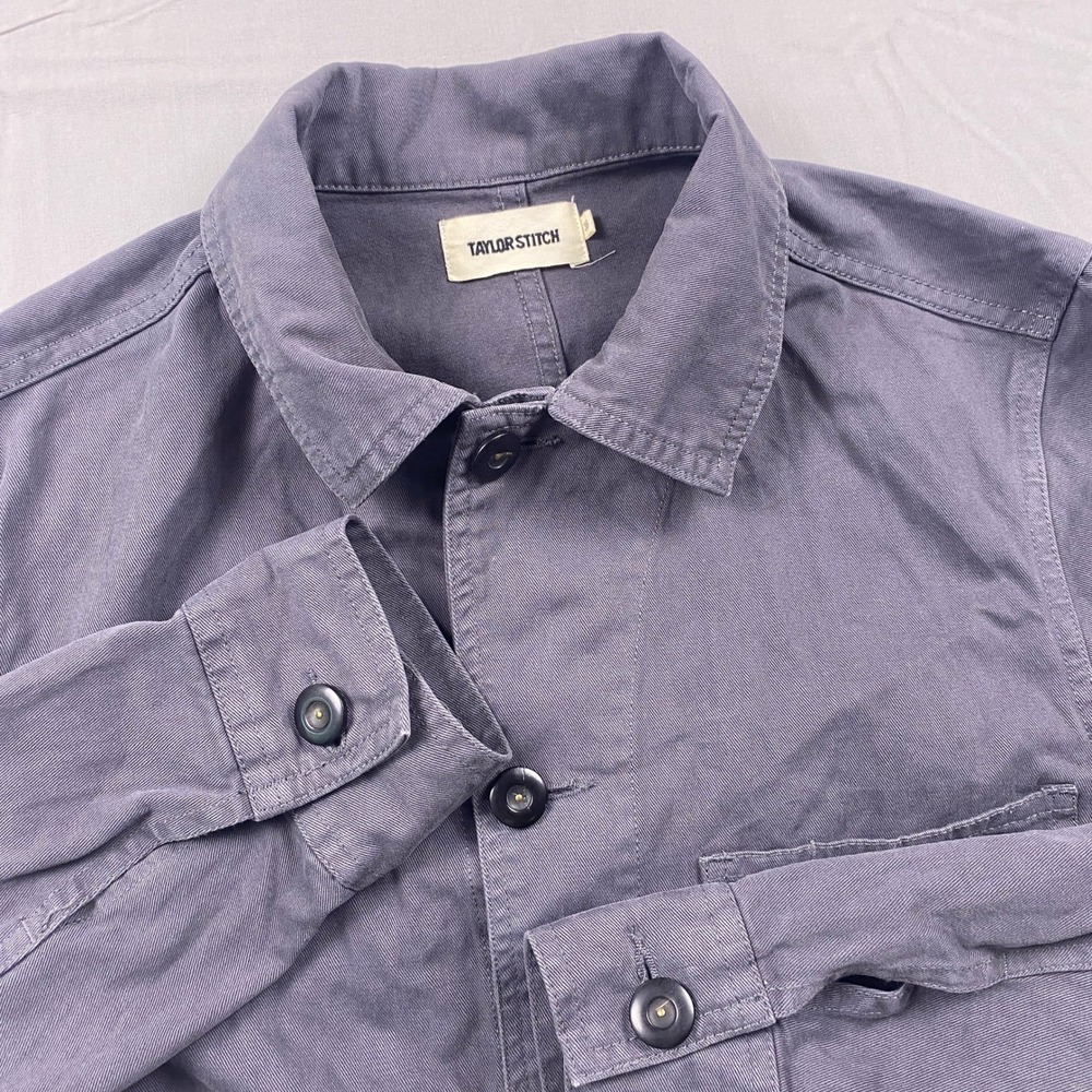 Taylor Stitch The Ojai Jacket Mens 36 XS Slate Grey Organic Cotton Chore Coat